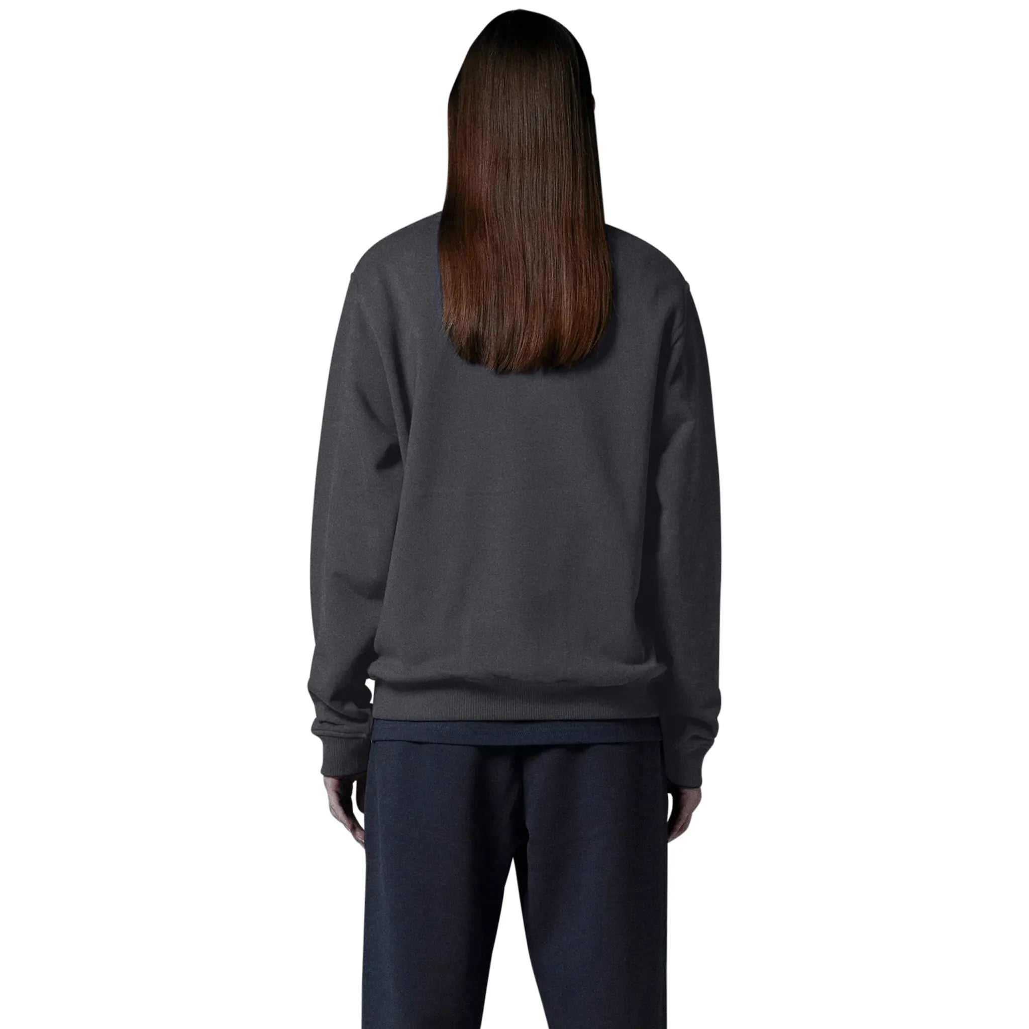 Model back view of Human Race Planet Dusty Grey Sweatshirt